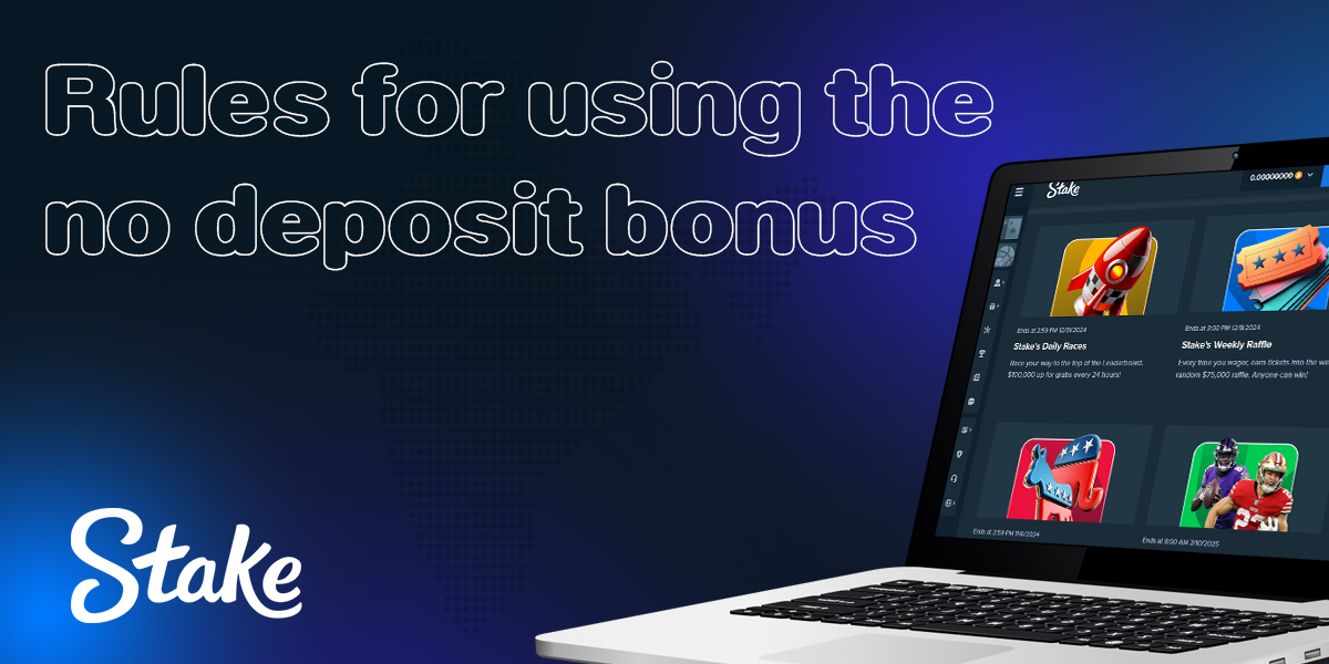 Rules for using the no deposit bonus from Stake bookmaker